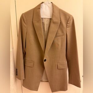 Theory Etiennette Blazer in Good Wool - Clay Melange 0